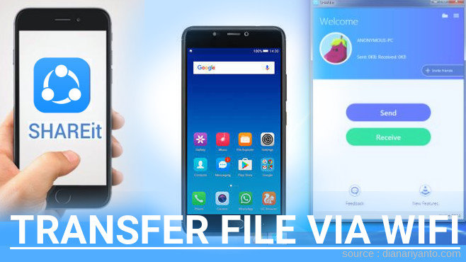 Kirim dan Transfer File via Wifi di Gionee A1 Menggunakan ShareIt Versi Baru